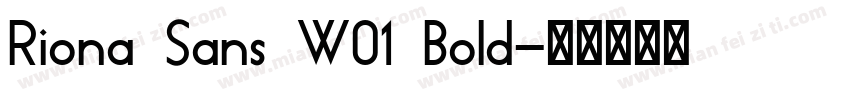 Riona Sans W01 Bold字体转换